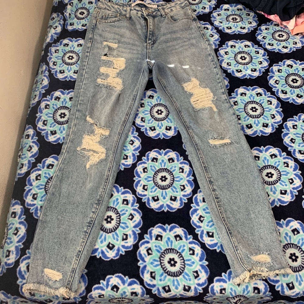 Distressed jeans